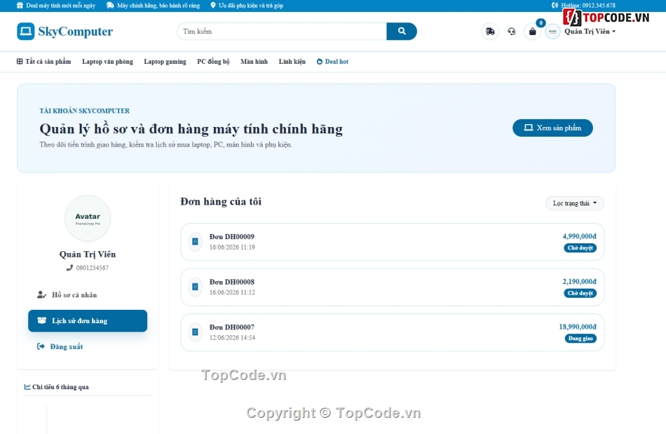 Web bán máy tính,giao diện,máy,tính